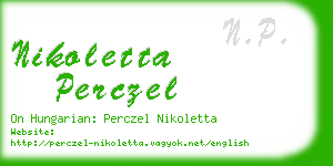 nikoletta perczel business card